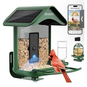 BIRDLEGEND 2L Bird Feeder with Camera Solar Powered 2K Smart Outdoor Feeder